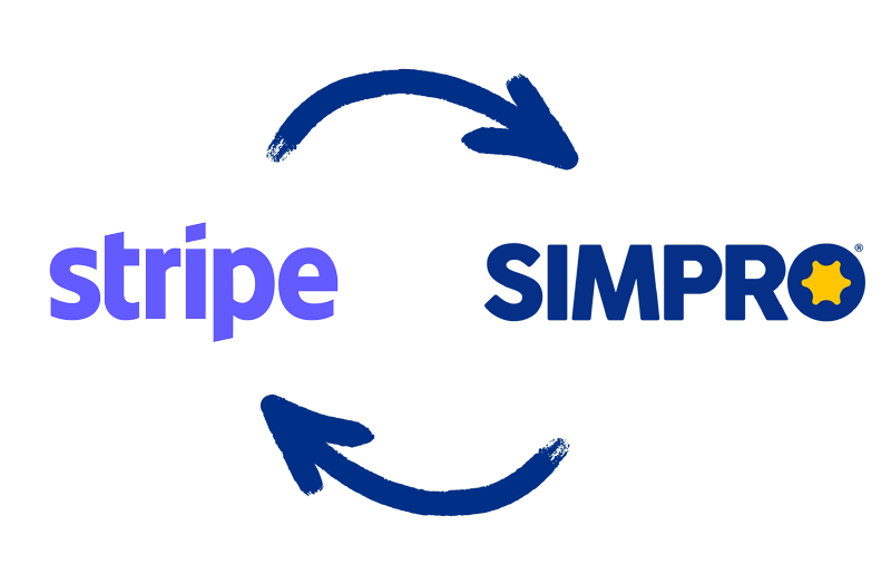 Simpro and Stripe logo