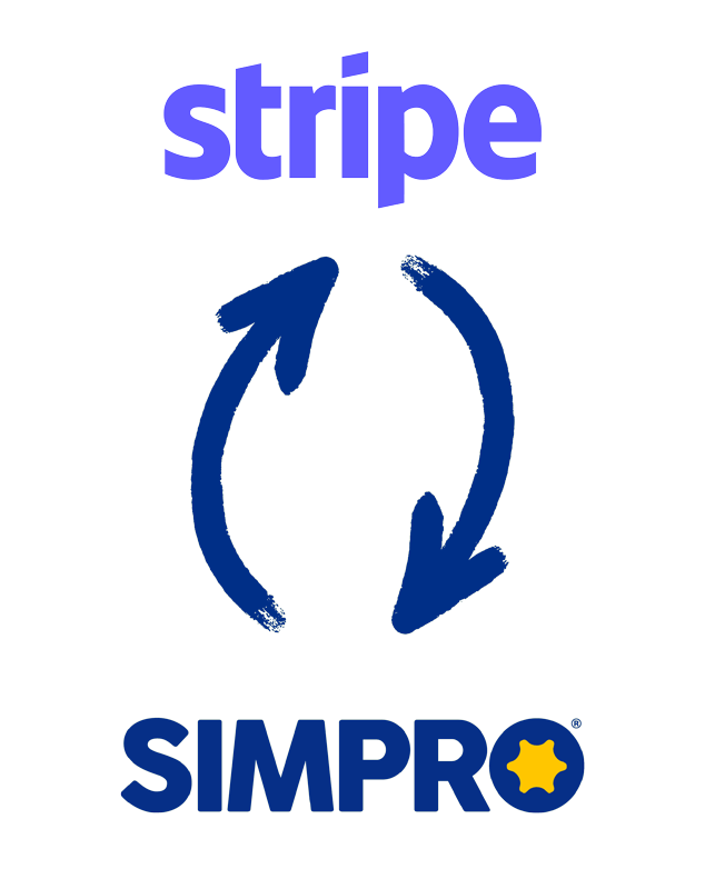 Simpro and Stripe logo mobile