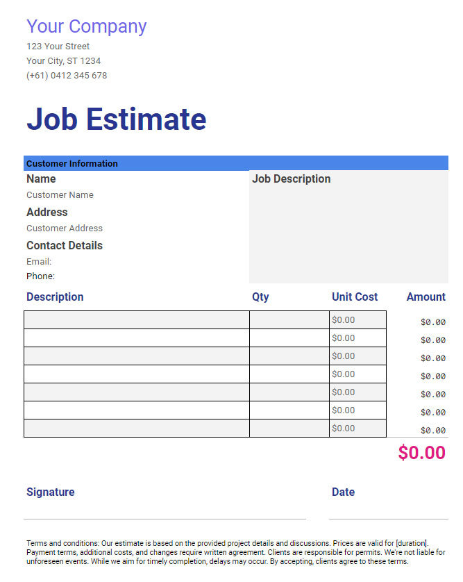 Optimize Your Bids with Our Construction Estimate Template | Simpro